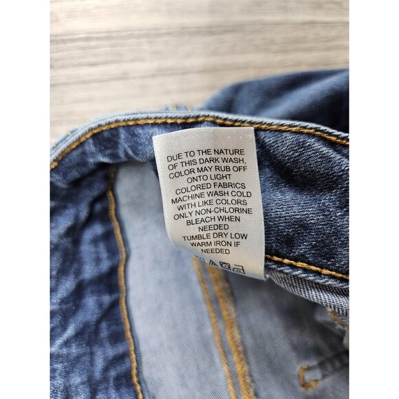 (3/$35) Maurices Jeans Womens Small High Rise Blue Denim Button Fly Distressed - Picture 6 of 11